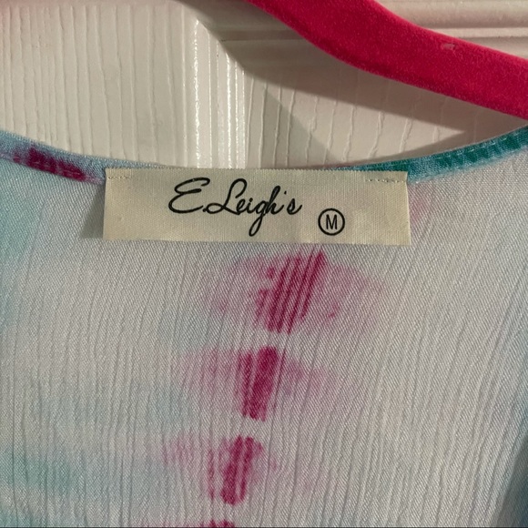 Turquoise and Pink Tie Dye Tunic Size M - Picture 2 of 3